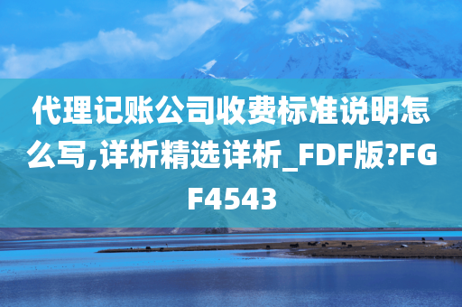 代理记账公司收费标准说明怎么写,详析精选详析_FDF版?FGF4543