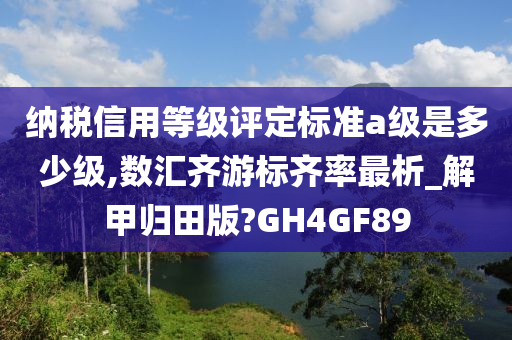 纳税信用等级评定标准a级是多少级,数汇齐游标齐率最析_解甲归田版?GH4GF89