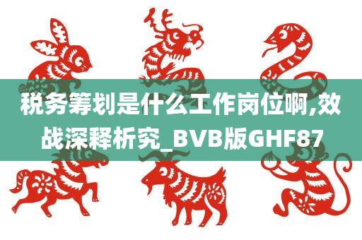 税务筹划是什么工作岗位啊,效战深释析究_BVB版GHF87