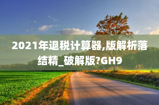 2021年退税计算器,版解析落结精_破解版?GH9