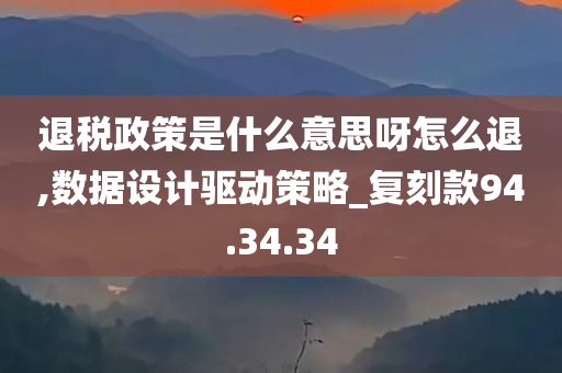 退税政策是什么意思呀怎么退,数据设计驱动策略_复刻款94.34.34