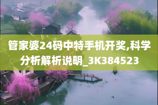 管家婆24码中特手机开奖,科学分析解析说明_3K384523