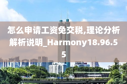 怎么申请工资免交税,理论分析解析说明_Harmony18.96.55