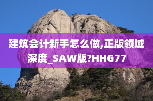 建筑会计新手怎么做,正版领域深度_SAW版?HHG77