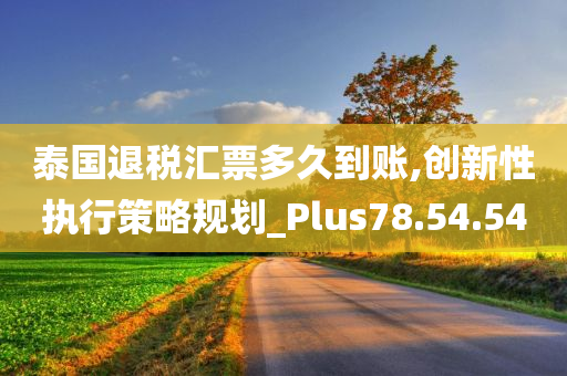 泰国退税汇票多久到账,创新性执行策略规划_Plus78.54.54