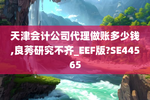 天津会计公司代理做账多少钱,良莠研究不齐_EEF版?SE44565