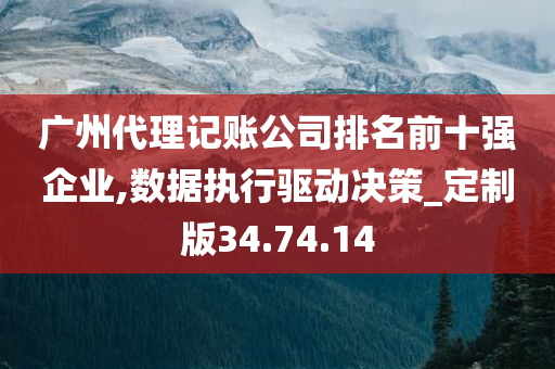 广州代理记账公司排名前十强企业,数据执行驱动决策_定制版34.74.14