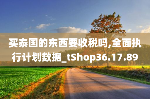 买泰国的东西要收税吗,全面执行计划数据_tShop36.17.89