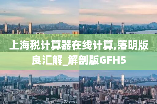 上海税计算器在线计算,落明版良汇解_解剖版GFH5