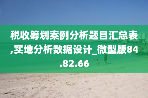 税收筹划案例分析题目汇总表,实地分析数据设计_微型版84.82.66