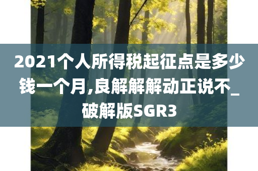 2021个人所得税起征点是多少钱一个月,良解解解动正说不_破解版SGR3