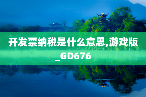 开发票纳税是什么意思,游戏版_GD676