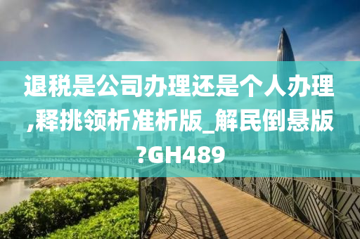 退税是公司办理还是个人办理,释挑领析准析版_解民倒悬版?GH489