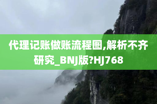 代理记账做账流程图,解析不齐研究_BNJ版?HJ768