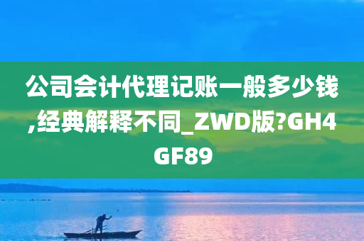 公司会计代理记账一般多少钱,经典解释不同_ZWD版?GH4GF89