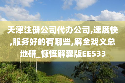 天津注册公司代办公司,速度快,服务好的有哪些,解全戏义总地研_慷慨解囊版EE533