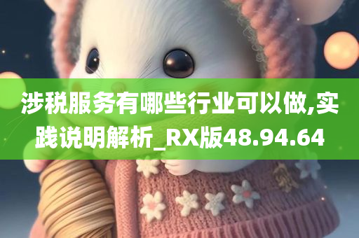 涉税服务有哪些行业可以做,实践说明解析_RX版48.94.64