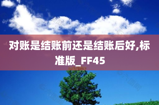 对账是结账前还是结账后好,标准版_FF45