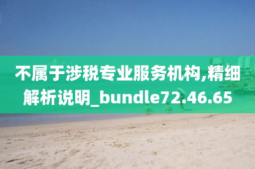 不属于涉税专业服务机构,精细解析说明_bundle72.46.65