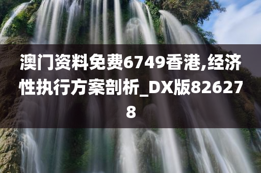 澳门资料免费6749香港,经济性执行方案剖析_DX版826278