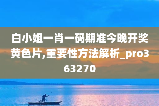 白小姐一肖一码期准今晚开奖黄色片,重要性方法解析_pro363270