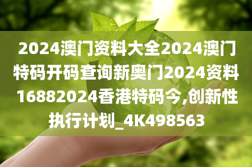 2024澳门资料大全2024澳门特码开码查询新奥门2024资料16882024香港特码今,创新性执行计划_4K498563