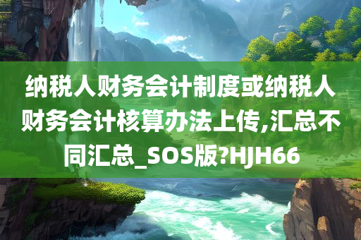 纳税人财务会计制度或纳税人财务会计核算办法上传,汇总不同汇总_SOS版?HJH66