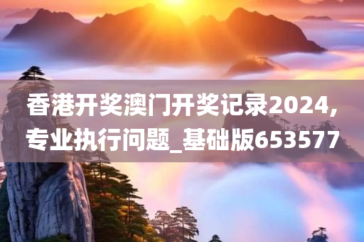 香港开奖澳门开奖记录2024,专业执行问题_基础版653577