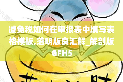 减免税如何在申报表中填写表格模板,落明版良汇解_解剖版GFH5