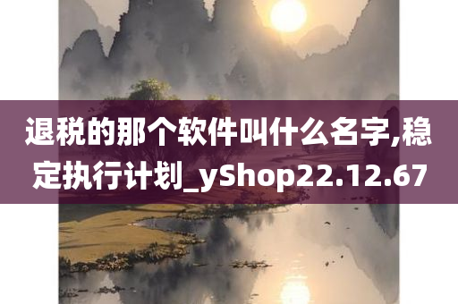 退税的那个软件叫什么名字,稳定执行计划_yShop22.12.67