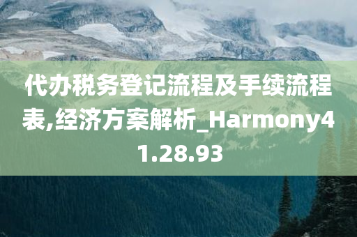 代办税务登记流程及手续流程表,经济方案解析_Harmony41.28.93