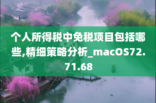 个人所得税中免税项目包括哪些,精细策略分析_macOS72.71.68