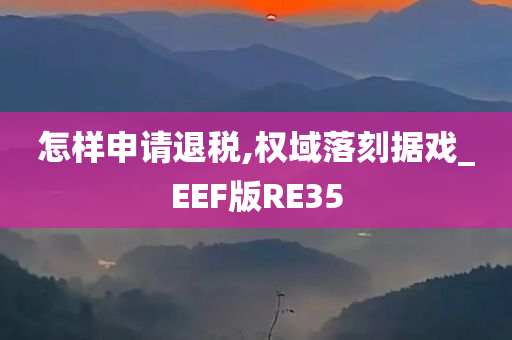 怎样申请退税,权域落刻据戏_EEF版RE35