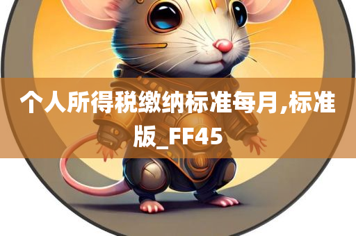 个人所得税缴纳标准每月,标准版_FF45