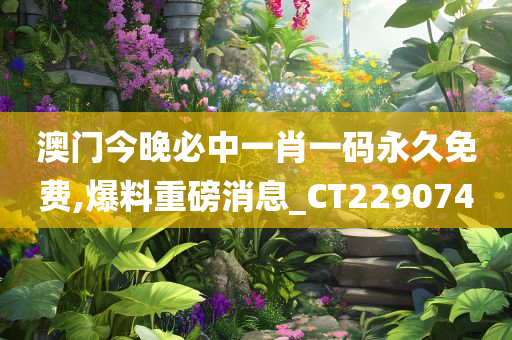 澳门今晚必中一肖一码永久免费,爆料重磅消息_CT229074