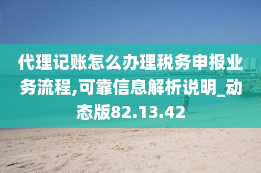 代理记账怎么办理税务申报业务流程,可靠信息解析说明_动态版82.13.42