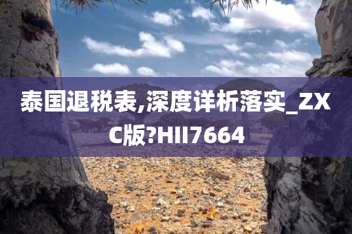 泰国退税表,深度详析落实_ZXC版?HII7664