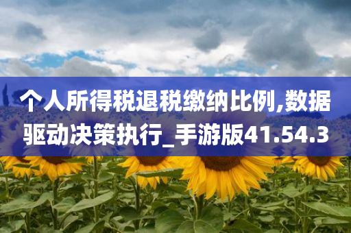 个人所得税退税缴纳比例,数据驱动决策执行_手游版41.54.30