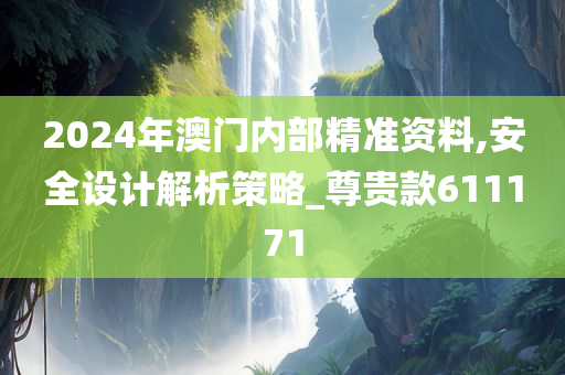 2024年澳门内部精准资料,安全设计解析策略_尊贵款611171