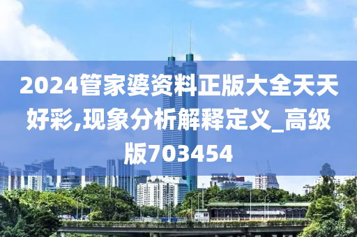 2024管家婆资料正版大全天天好彩,现象分析解释定义_高级版703454