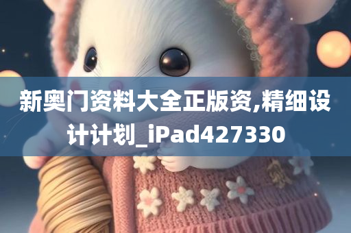 新奥门资料大全正版资,精细设计计划_iPad427330