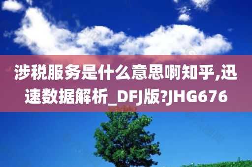 涉税服务是什么意思啊知乎,迅速数据解析_DFJ版?JHG676