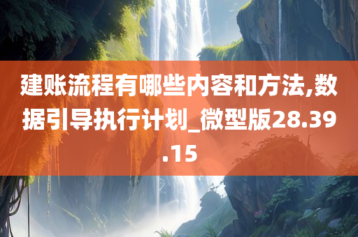 建账流程有哪些内容和方法,数据引导执行计划_微型版28.39.15