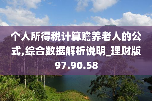 个人所得税计算赡养老人的公式,综合数据解析说明_理财版97.90.58