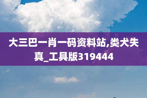 大三巴一肖一码资料站,类犬失真_工具版319444