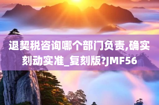 退契税咨询哪个部门负责,确实刻动实准_复刻版?JMF56