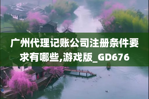 广州代理记账公司注册条件要求有哪些,游戏版_GD676