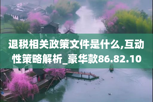 退税相关政策文件是什么,互动性策略解析_豪华款86.82.10