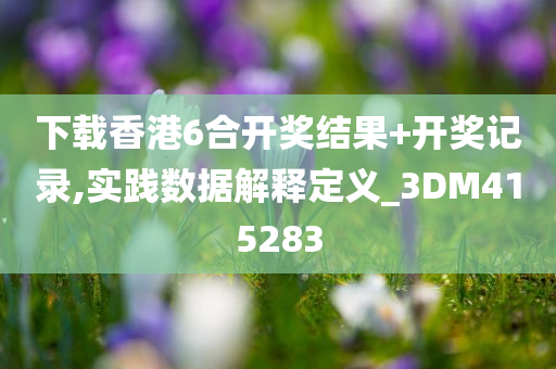 下载香港6合开奖结果+开奖记录,实践数据解释定义_3DM415283