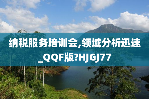 纳税服务培训会,领域分析迅速_QQF版?HJGJ77